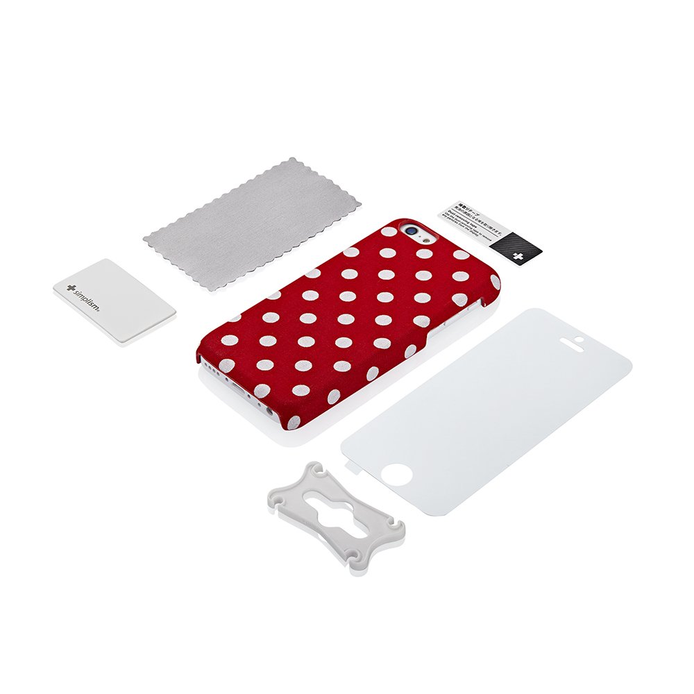 Amazon.co.jp: Simplism iPhone 5C ファブリックカバーセット 液晶保護