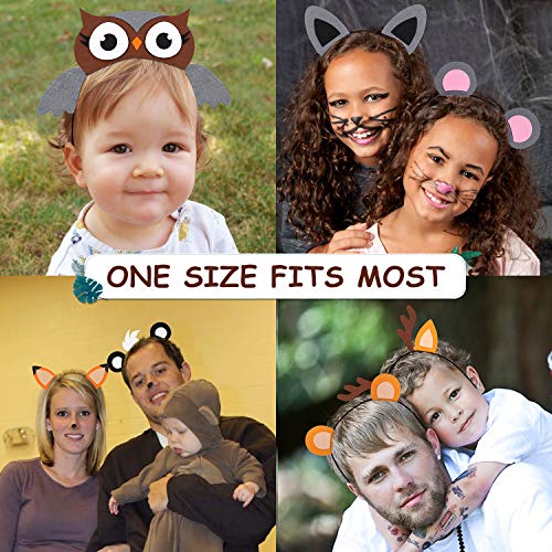 13Pcs Woodland Animal Headbands Forest Friend Wild One Camping Theme Felt Ears Headbands For Woodland Creature Theme Baby Shower Birthday Party Favors Kids Adults Cosplay Apparel Party Supplies #TOP5