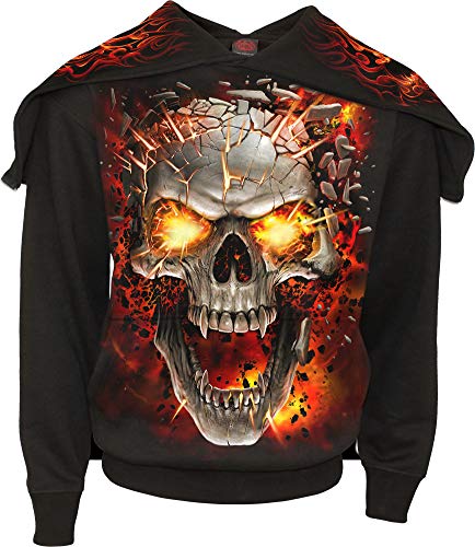 Skull Blast Split Zip Hoody veste pour vos soirées metal