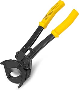NEWTRY Ratchet Cable Cutters, Heavy Duty Cable Cutter Cut up to 400mm2 ...