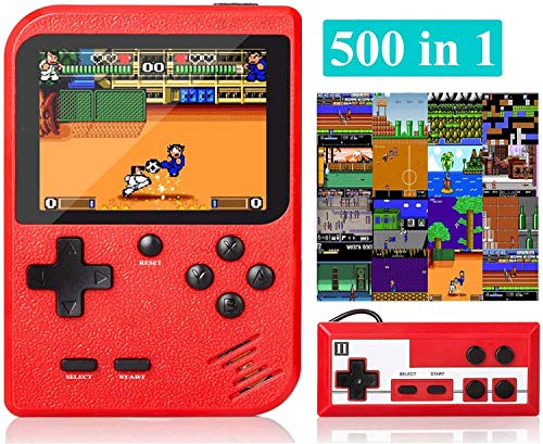 Handheld Game Console, Retro Mini Game Player with 500 Classic FC Games, 3.0