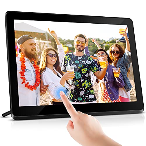 WiFi Picture Frame, toberto 8 Inch Digital Picture Frame IPS Touch Screen HD Display Digital Photo Frames, 8GB Storage, Auto-Rotate, Slideshows, Share Photos via App, Email, Twitter, Facebook (Black)