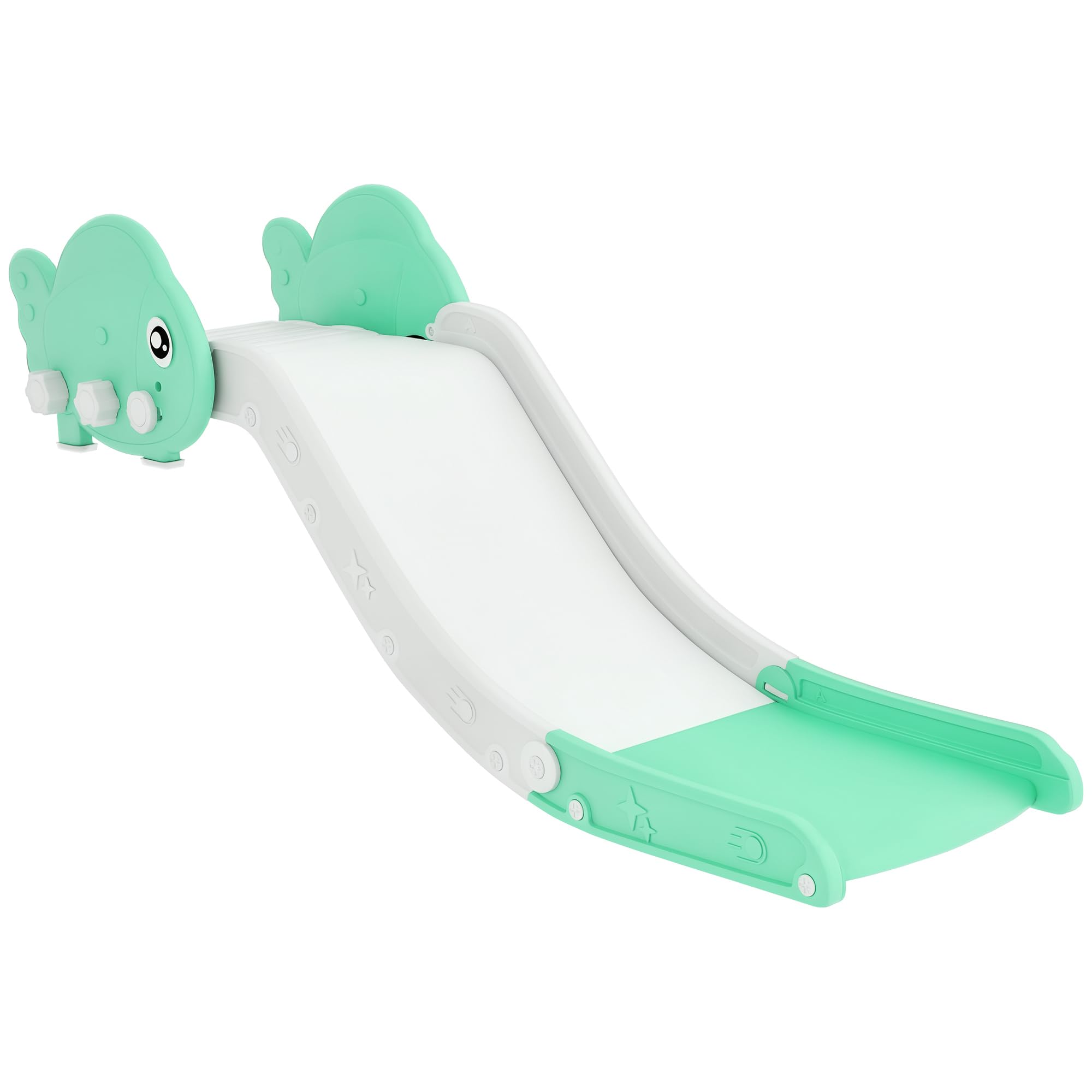 AIYAPLAY Kids Sofa Slide - Toddler Slide with 130cm Extended Length - Green  | TJ Hughes