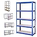 Produktbild 180cmx90cmx40cm Steckregal Lagerregal Kellerregal Regal Werkstattregal, Größen Und Farben wählbar, Blau Beschichtet 875kg, 5 Jahre Garantie
