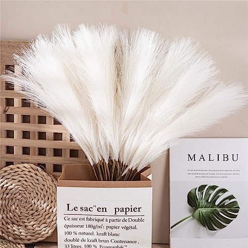 Muloo 10 buquê artificial de pampas para decoração de casamento, festa, quarto, faça você mesmo, enc