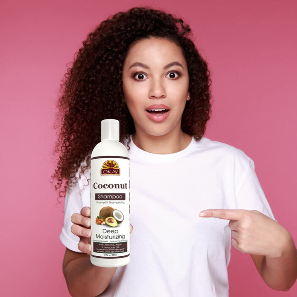OKAY COCONUT OIL DEEP MOISTURIZING SHAMPOO 12oz / 355ml