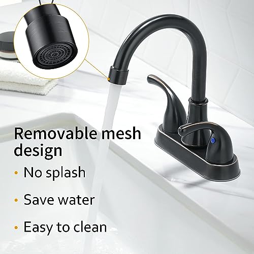 Fransiton 2221-2241 Bathroom Sink Faucet Fransiton 4 Inch Faucet 2 Handle Lead-Free Oil Rubbed Bronze Bath Sink Faucet thumb #3
