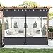 AMDHZ Panneaux Latéraux Imperméables pour Pergola Transparent Rideaux D'extérieur Résistant Aux Intempéries Bâche en Plastique pour Terrasses avec Œillets, Personnalisable, 3x2.50m