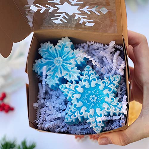 Snowflake Silicone Soap Mold Chocolate Candy Fondant Mold Wax Candle Polymer Resin Clay Molds Baking Cake Decorating Tools(Small Style) #TOP6