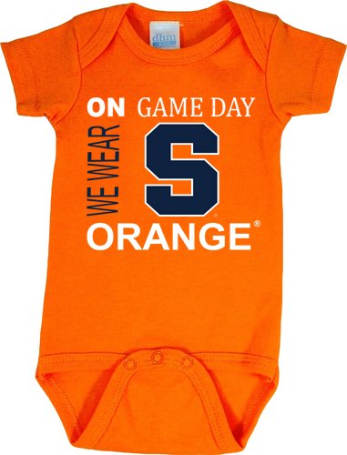 Image of Future Tailgater Syracuse Orange On Game Day Baby Onesie