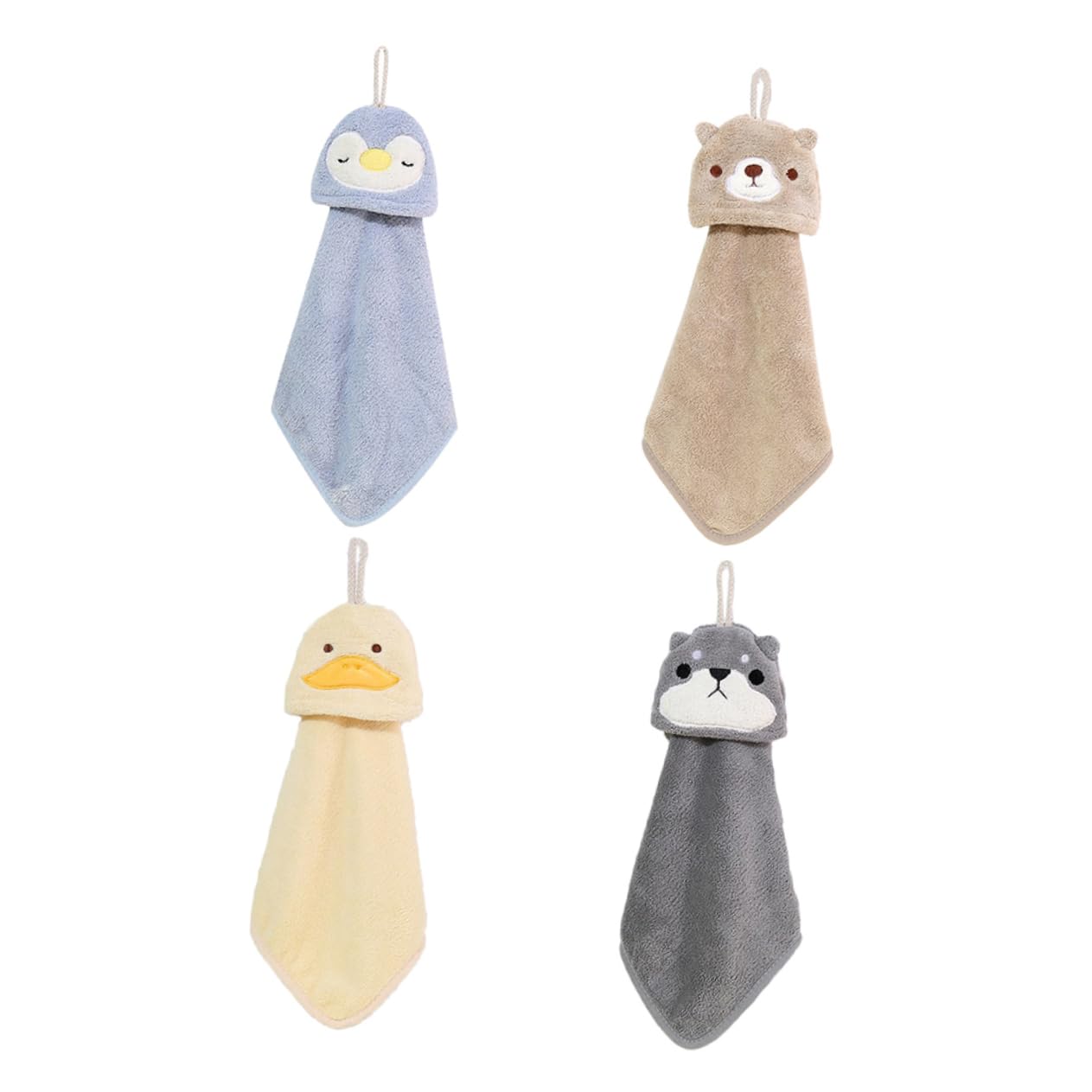 Ciieeo 1 Set 4pcs Hand Towel Absorbent Thick Towel Wiping Hands Towel Plush Towels Hanging Towels Kitchen Towels Custom Fridge Magnets Towel for Hand Towels Coral Fleece 90%