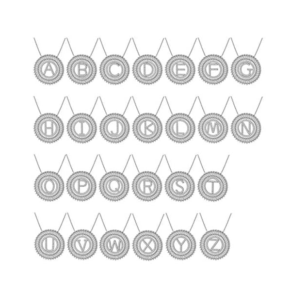 HOTIE-Silver-Plated-A-Z-Alphabet-Pendant-Letter-Initial-Necklace-for-Women HOTIE Silver Plated A-Z Alphabet Pendant Letter Initial Necklace for Women