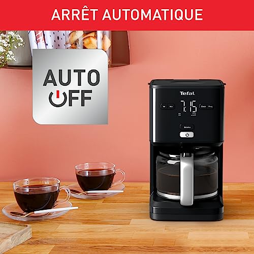 TEFAL SMART'N LIGHT Elektrische Kaffeemaschine schwarz, 1,25 l, programmierbar, 24 Stunden, Aroma-Funktion nach 30 Minuten, tropffrei, CM600810 – Bild 8