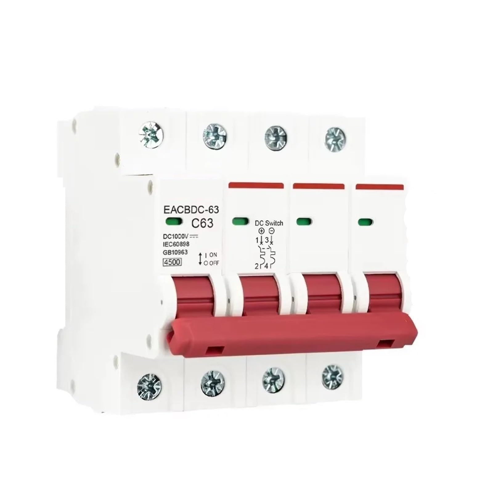 Disjoncteur solaire DC 1000V 1P 125A interrupteur magnétothermique photovoltaïque MCB