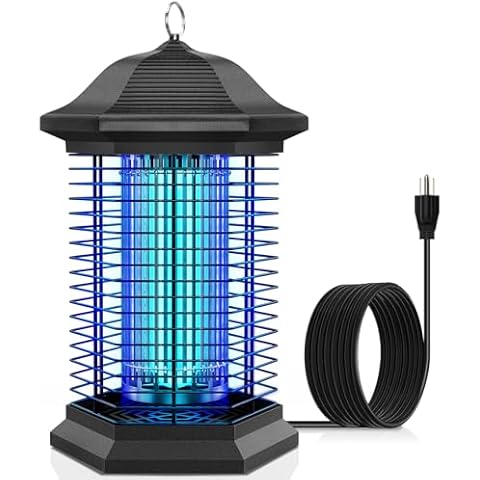 AMUFER Bug Zapper Mosquito Zapper for Outdoor & Indoor, Upgraded 3 Mosquito Control Technologies, 2 Safety Protection Technologies, Insect Control Efficiency of 99.99%, Perfect for Backyard Patio Home Cover
