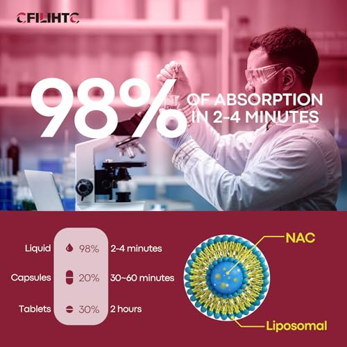 Image of Liposomal Liquid NAC Supplement N-Acetyl Cysteine Drops, N Acetyl Cysteine 600mg with Glutathione, Resveratrol & Zinc for Adults & Kids Liver Lung Antioxidant Immune & Skin Health, Strawberry 4 Fl Oz