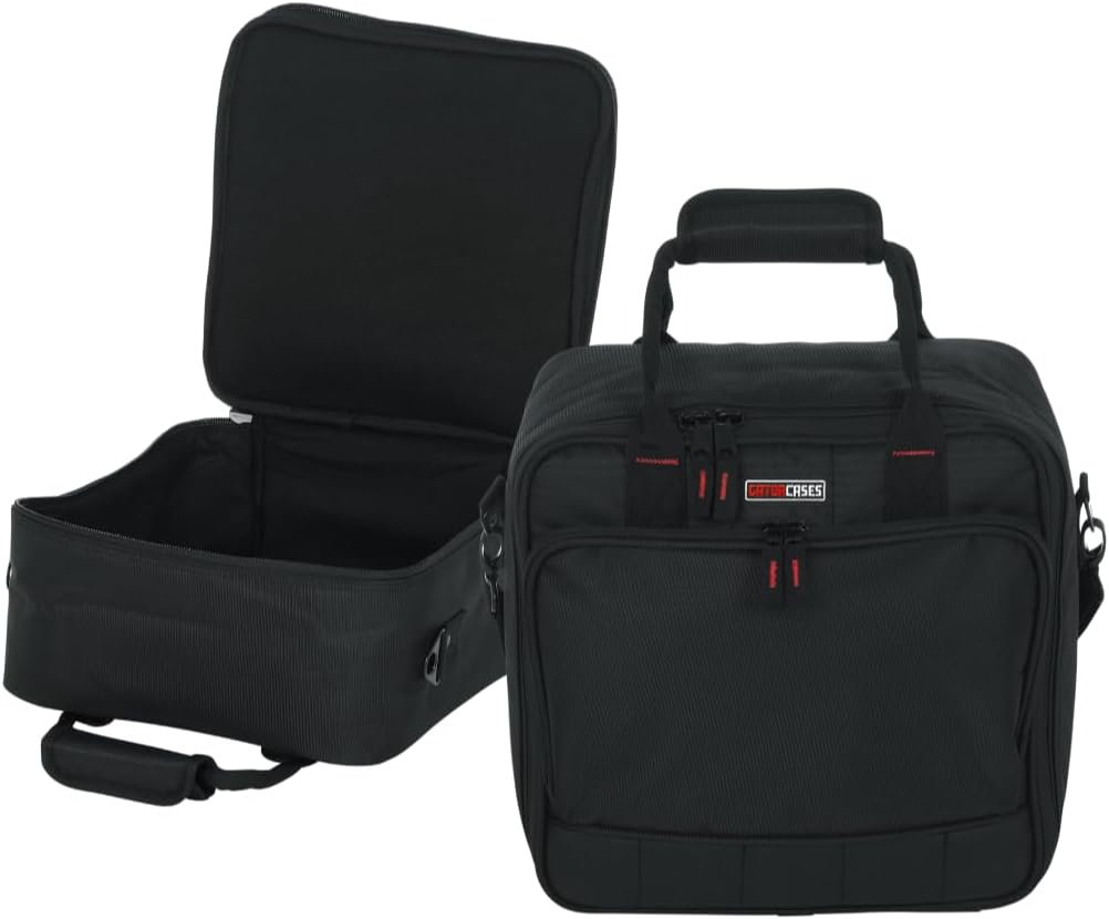 Cases Padded Nylon Mixer/Gear Carry Bag with Removable Strap, 12" x 12" x 5.5" (G-MIXERBAG-1212)