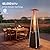 EAST OAK Pyramid Patio Heater, 48,000 BTU Outdoor Patio Heater, Quartz Glass Tube Propane Heater for Commercial & Residential, Triple Protection System, With Wheels, 2024 Upgrade, Bronze