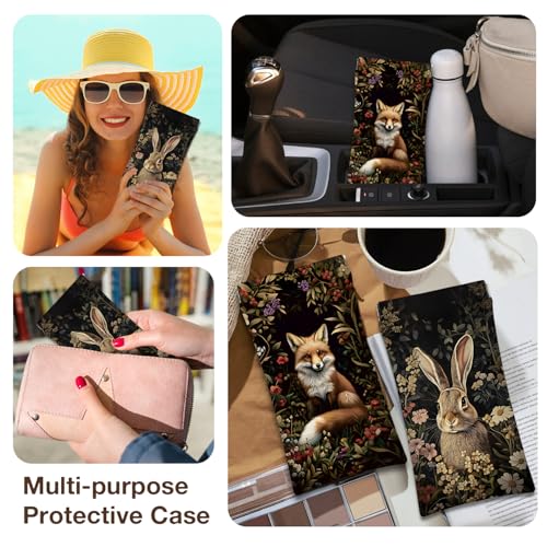 Image of Eyeglasses Sunglasses Case PU Soft Squeeze Top Glasses Pouch for Women Men,Animal Pattern Portable Anti Scratch