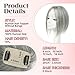 isheeny Hair Toppers For Women Real Human Hair White Highlight Grey 8Inch Human Hair Topper for Women, 2 Clips Secure Hold, Realistic Artificial-Base Scalp For Changing Your Look