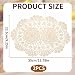 2-Pack Vintage Lace Placemats - 10x14 Inch French Crochet Lace Doilies, Handmade Embroidered Oval Table Mats for Dining, Tea Party, Wedding Decor, Furniture and Home Decoration (Beige)