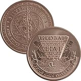 2019 Mini Mintage 1 oz .999 Pure Copper Round/Challenge Coin (#117 Global Ponzi)