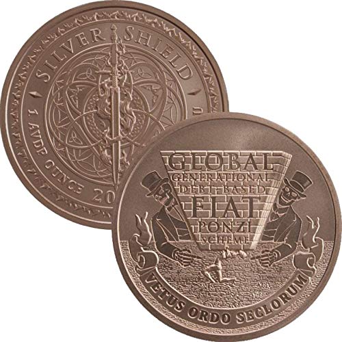 2019 Mini Mintage 1 oz .999 Pure Copper Round/Challenge Coin (#117 Global Ponzi)