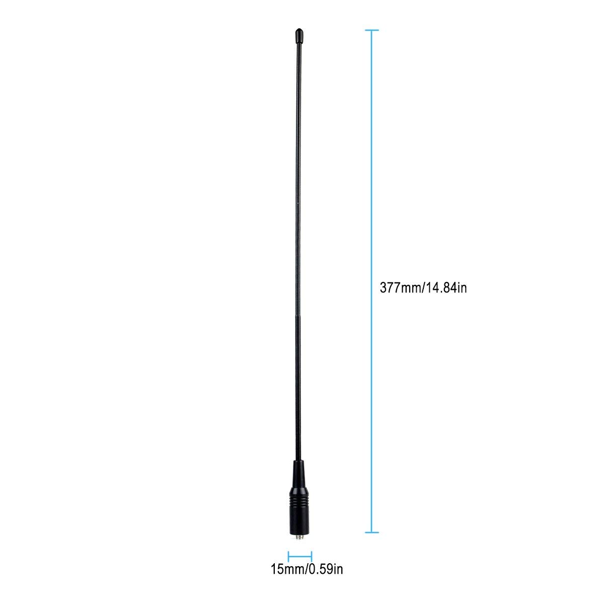 Retevis RT-771 Antenna Telescopica Flessibile SMA-F Doppia Banda 136-174 400-480MHz per Ricetrasmettitore Palmare