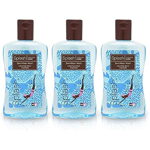 Splash Swimsuit Wash, Delicate Laundry Detergent, Gentle Laundry Detergent, Chlorine Neutralizer, Delicate Wash Detergent Swimsuit, Wetsuit Cleaner, Travel Size Laundry Detergent, 3 Pack, 9.46fl oz Cover