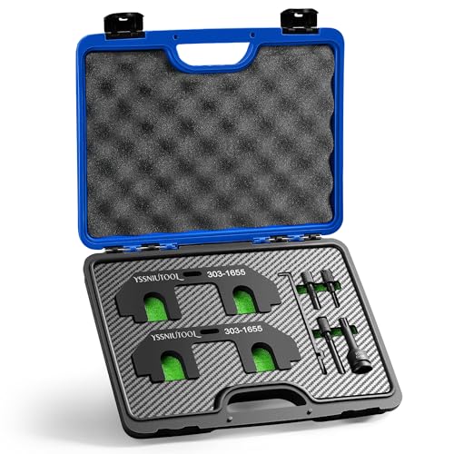 YSSNIUTOOL 303-1655 7-Piece Camshaft Holding Alignment Timing Tool Compatible with Ford 3.5L EcoBoost Upgraded GT F-150 Expedition Lincoln Navigator with Cylinder Head Screw Removal Socket