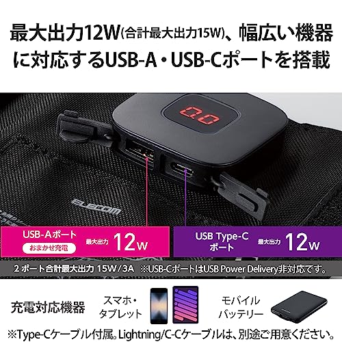 エレコム ソーラーパネル 21W MPA-S03BK