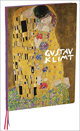 teNeues - A4 Notebook: The Kiss by Gustav Klimt, Hardcover - 230 Dot-Grid Pages with Exposed Lay Flat Binding, Three Ribbon Markers: Large Format Hardcover A4 Style Notebook with Special Features