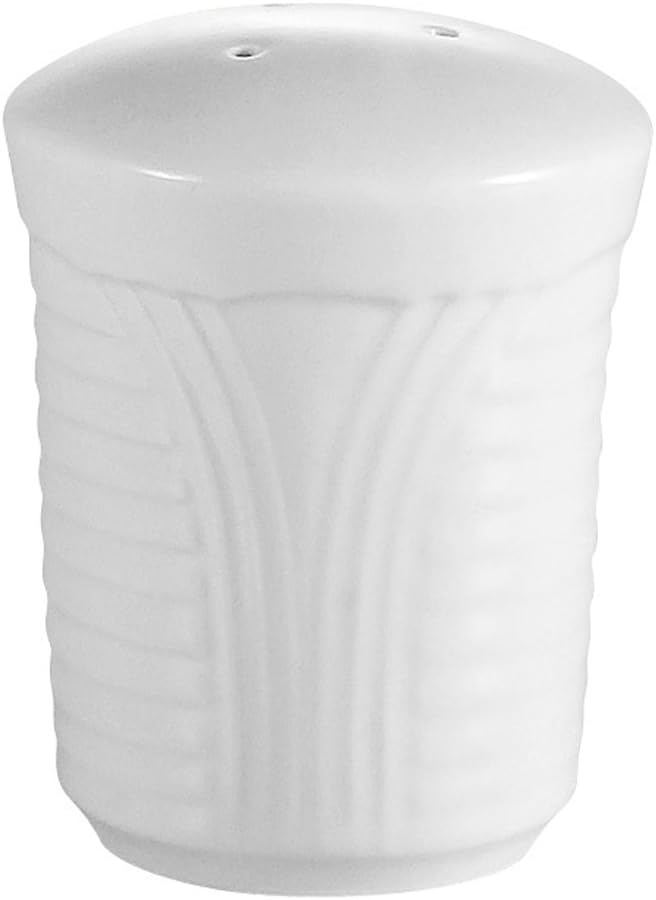 CAC China SHER-SS Sheer 1-5/8-Inch Bone White Porcelain Salt Shaker, Box of 48