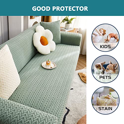 Housse de canapé extensible 2 places gris clair protection animaux 145 cm
