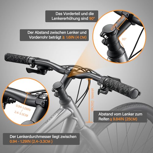 Bibykivn Fahrradkorb Vorne, Faltbar Wasserdicht Fahrrad Lenkerkorb, Abnehmbare Fahrradkorb für Haustiere mit Aluminiumrahmen, für Kleiner Hund, Einkaufen, Reisen (Schwarz Reflektierend)