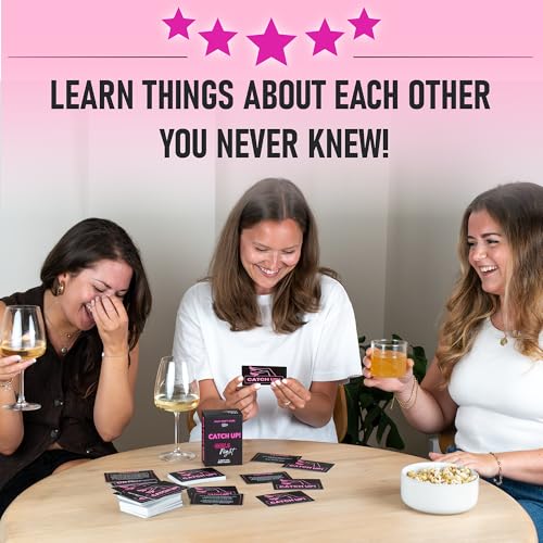 BETTER US Catch UP! Spicy Girls Night Card Game – Birthday & Bachelorette Gift | 18+ Conversation Starters for Women | Adult Games & Bachelorette Party