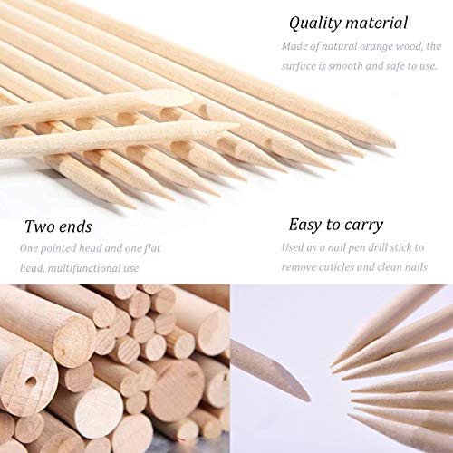 Bastoncini di Legno Unghie, Senteen 500pcs