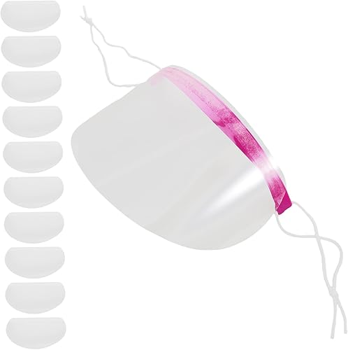 50 piezas de corte de pelo Salón, cubiertas de protección de ojos de microblading suave, máscara de visera de seguridad, banda elástica para