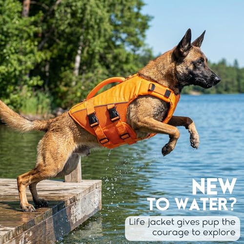 ASENKU Schwimmweste Hund für Kleine Hunde XS,Verstellbar & Ripstop Hundeschwimmweste,Rettungsweste für Hunde mit Griff und Reflektierend zum Chihuahua, Dackel, Französische Bulldogge,Labrador