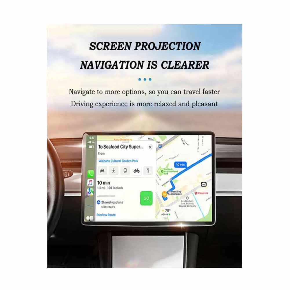 Adaptateur CarPlay sans Fil pour Mercedes Benz C Series W204 2007-2014, Dongle CarPlay sans Fil, Connexion Automatique, Boîtier Activation CarPlay Mini,B/Grey