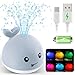 Gigilli Baby Bath Toys, Light up Bath Toys for Kids Ages 1-3, Easter Basket Stuffers 1 Year Old Boy Girl, 6-12-18 Months Baby Whale Bath Toy Sprinkler, Toddler Fountain Bathtub Pool Water Table Toys
