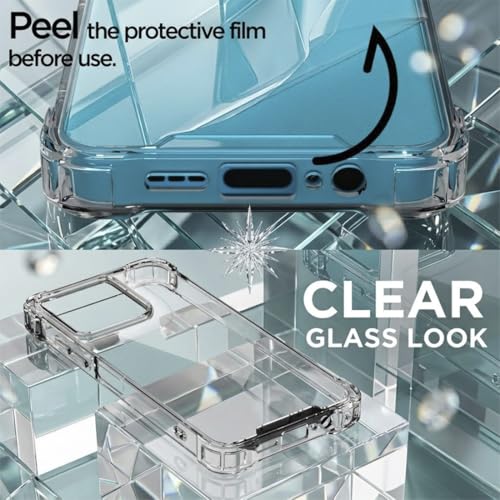 Image of Fashionury Clear Back Cover Case for Motorola Moto G67 Power 5G / G67 Power 5G | Anti-Yellow Acrylic Hard Back + Soft TPU Bumper | Shockproof 360 Protection | Slim Transparent Bumper Case (Clear)