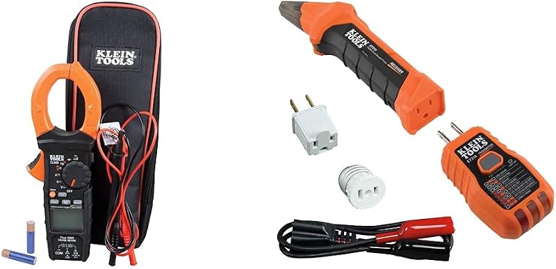 Klein Tools Digital Clamp Meter (CL900) and Circuit Breaker Finder Tool Kit (80016) | Accurate Electrical Testing