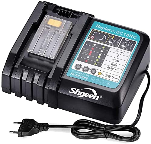 SHGEEN DC18RC 14.4V 18V 3A Li-ion Ladegerät Ersatz für Makita Ladegerät DC18RC /DC18RA/DC18RD BL1860 BL1850 BL1840 BL1830 BL1430 DC18RA DC18RC akku Ladegeräte Cover