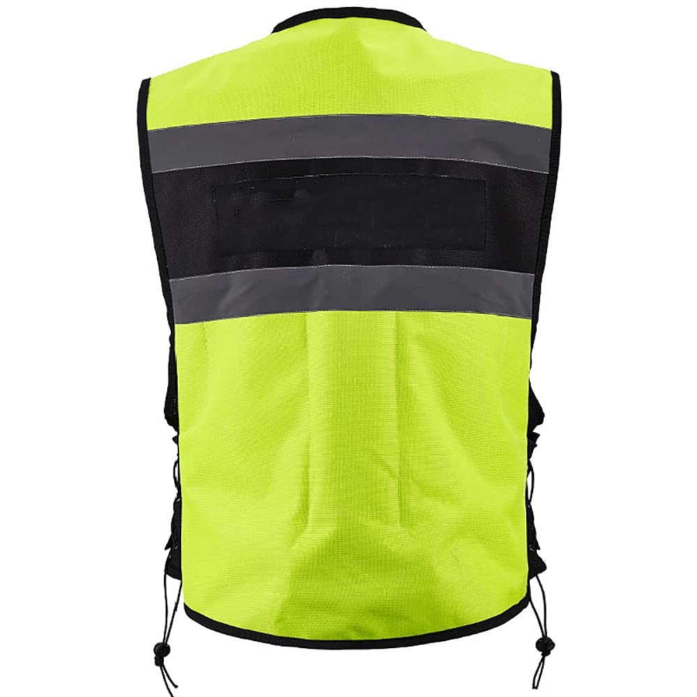 Chaleco De Airbag con Banda Reflectante, Ropa De Lona Densa 600D, Uso Suave, Tamaño De Pecho Ajustable, No Equipado con Cilindro De C02, para Motocicletas. (Color : Green, Size : L)