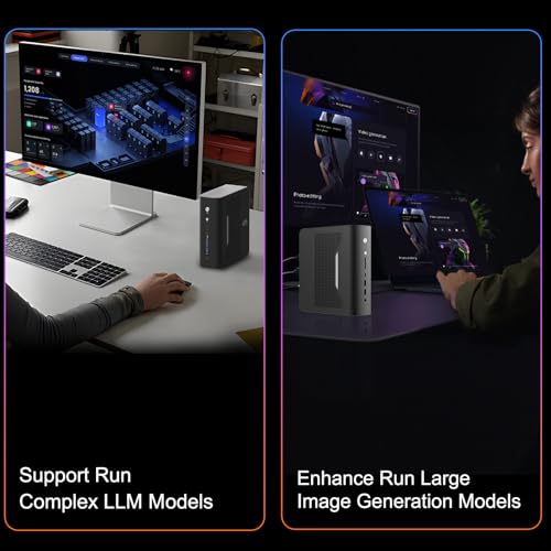 Image of NIMO Mini PC Desktop, AMD Ryzen AI Max+ 395 128GB LPDDR5 8000MHz RAM 8TB SSD (Up to 5.1GHz) Mini Desktop Radeon 8060S Graphics Computers with USB4.0 BT5.2 4K Display WiFi 7