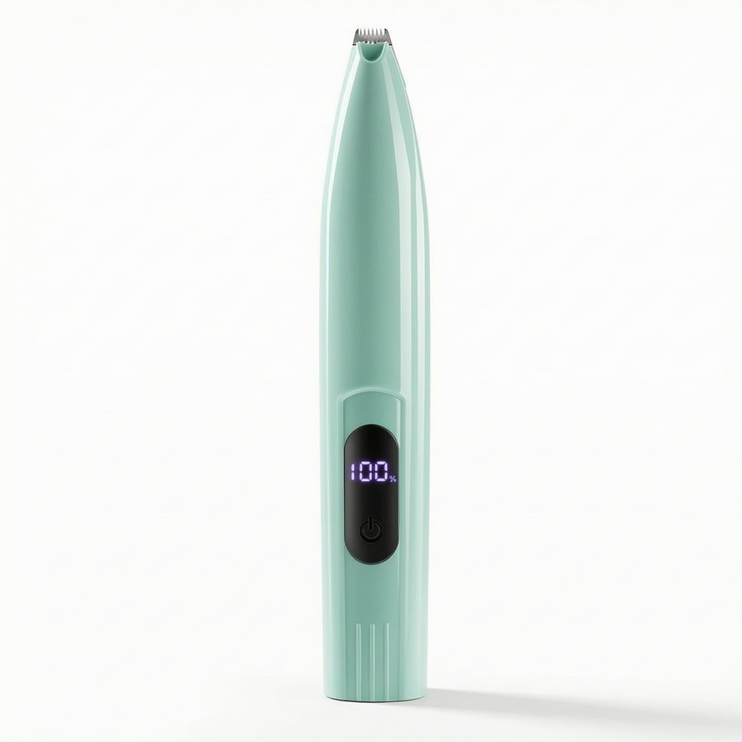 Handheld Pet Paw Hair Trimmer with LED Light Slim Dog Paw Trimmer with LED Light Narrow Precision for Dogs, Cats, Detail Grooming, Green, Smart Display Led-image-33