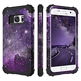 BENTOBEN Case for Samsung S7, 3 in 1 Hybrid Hard PC Soft Rubber Heavy Duty Rugged Bumper Shockproof Antislip Three Layers Full Body Protective Phone Cover for Galaxy S7, Space