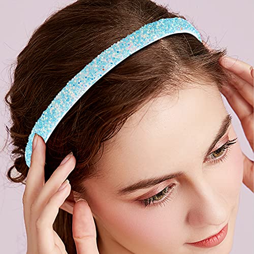 Fishdown Glitter Headbands for Girls, 6Pcs Flash Head Bands Women Sparkly Headband Teen Girls Plastic Hair Hoop Hairbands4
