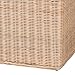 Bali & pari Damita Scallop Natural Rattan Chest with Lift-top Lid – Coastal Boho Style Storage Bench for Bedroom, Entryway, or Living Room Organization